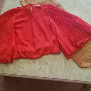 Red Top with wide sleeves